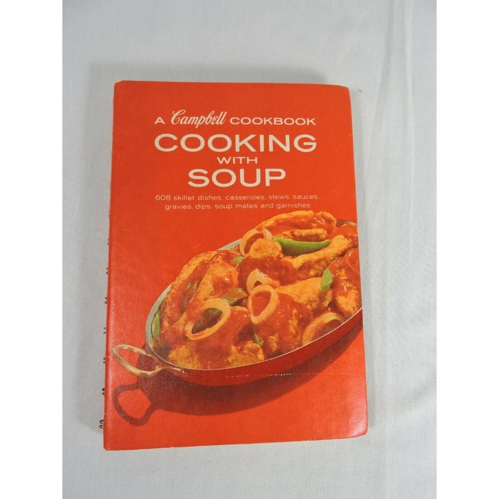 Vintage 1972 Campbell's Cookbook Cooking With Soup Hardcover Spiral